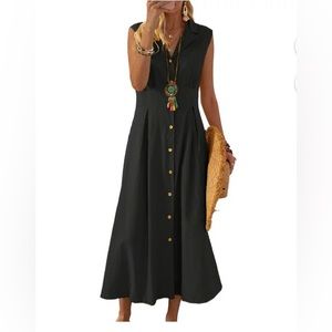 NWOT The Found Button Down Midi Dress 100% Cotton